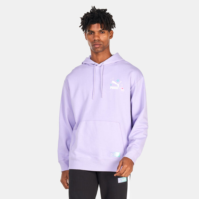 PUMA Men's x SPONGEBOB Hoodie Purple image number 0