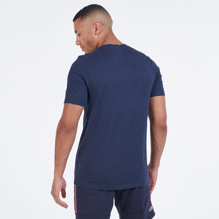 adidas Originals Men's SPRT 3-Stripes T-Shirt Blue adidas Originals Men's SPRT 3-Stripes T-Shirt Blue image number 1