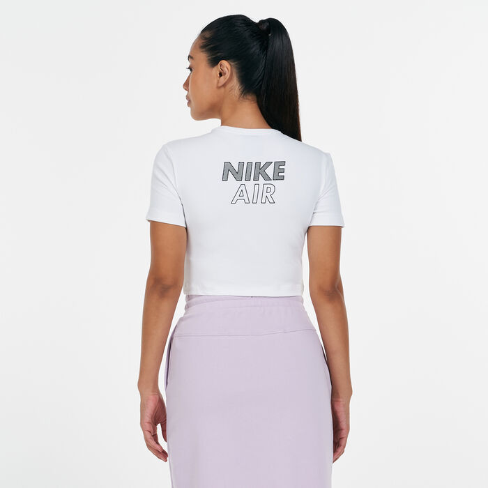 Nike Women's Air Crop Top White image number 1