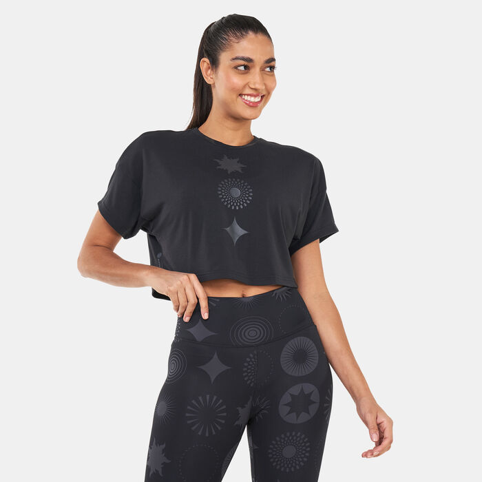 adidas Women's Train Icons Print T-Shirt Black adidas Women's Train Icons Print T-Shirt Black image number 0