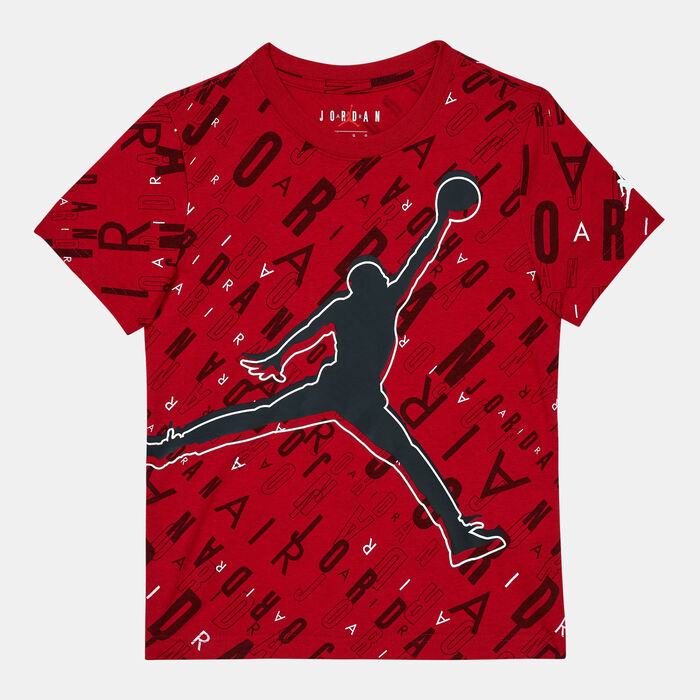Jordan Kids' JM Allover Print T-Shirt Red Jordan Kids' JM Allover Print T-Shirt Red image number 0