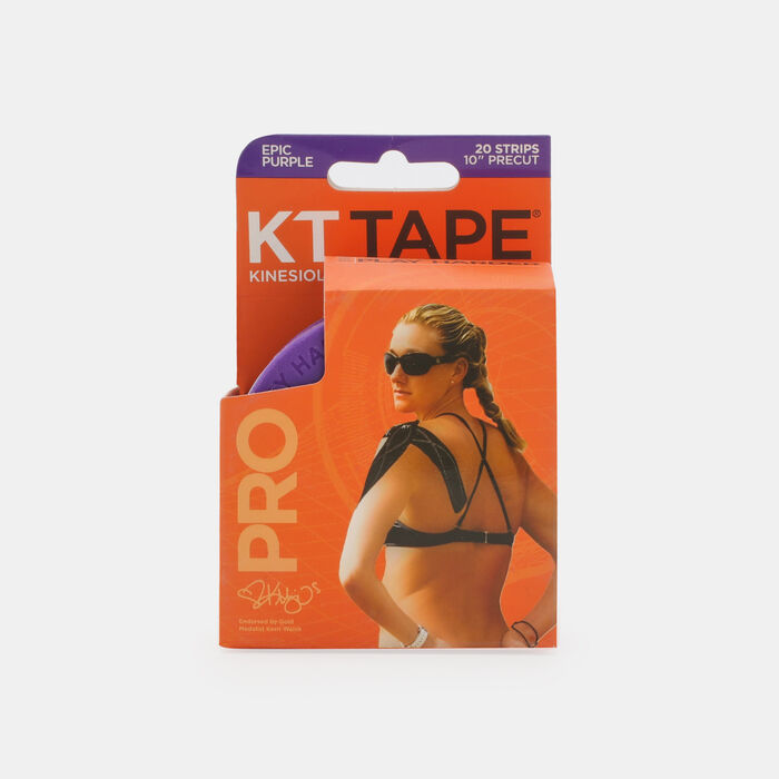 KT Tape Pro Pre-Cut 20 Strip Synthetic Purple KT Tape Pro Pre-Cut 20 Strip Synthetic Purple image number 2
