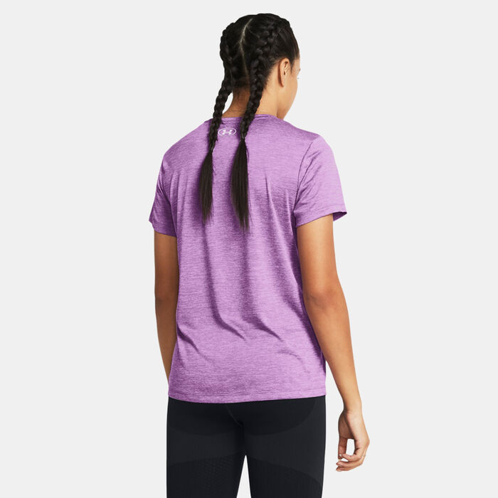 Under Armour Women's UA Tech Twist Training T-Shirt Purple image number 1