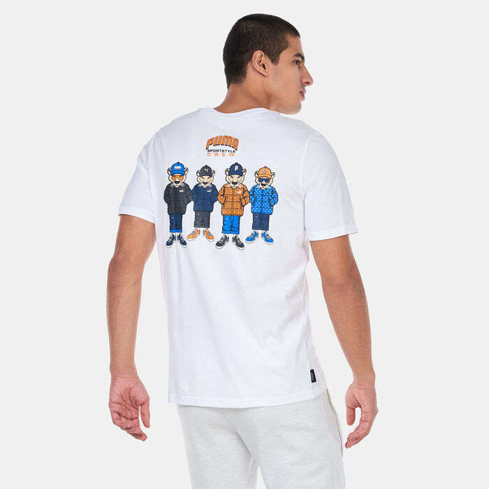 PUMA Men's Sportstyle Graphic T-Shirt White PUMA Men's Sportstyle Graphic T-Shirt White image number 1