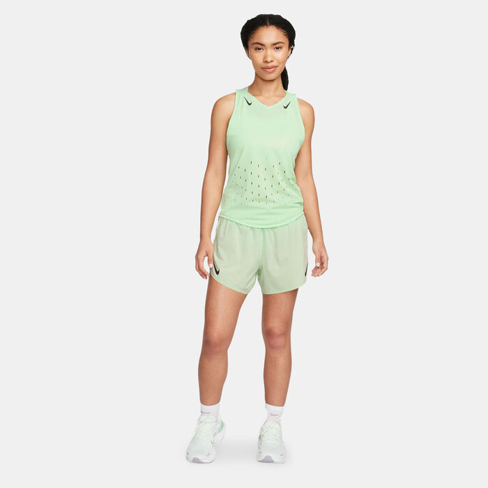 Nike Women's AeroSwift Dri-FIT ADV Running Vest Green image number 2