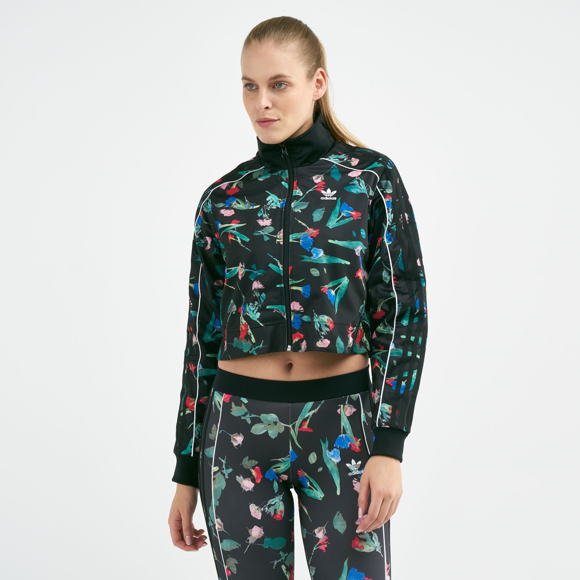 Nike track jacket floral top