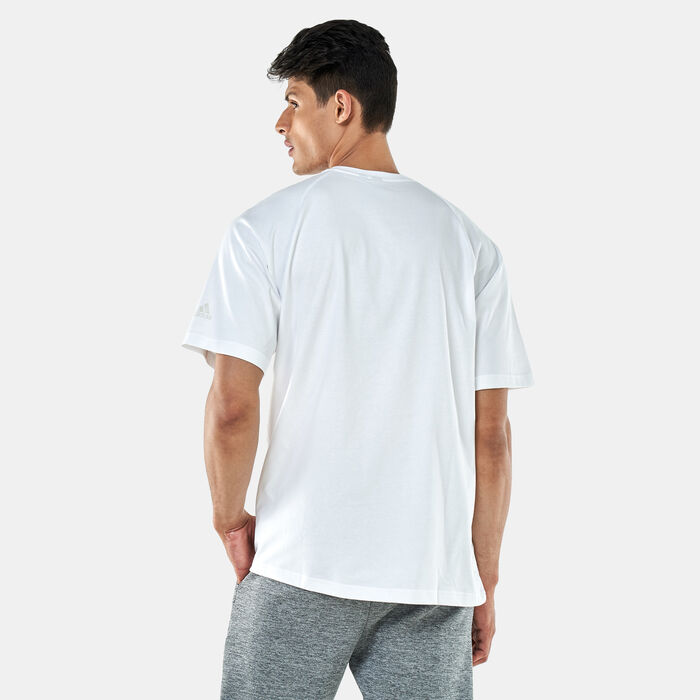 adidas Men's PRSVE Badge Of Sports T-Shirt White adidas Men's PRSVE Badge Of Sports T-Shirt White image number 1