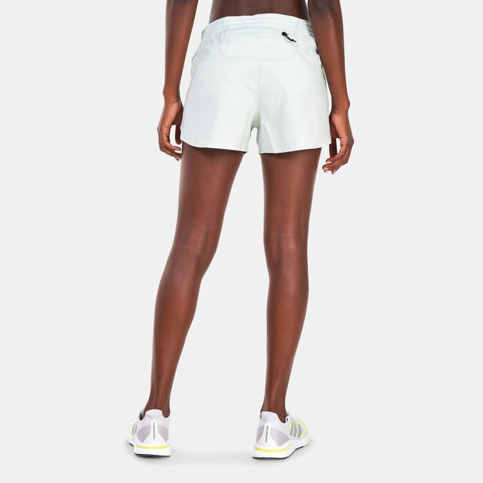 adidas Women's Run Fast Running Shorts Green adidas Women's Run Fast Running Shorts Green image number 1
