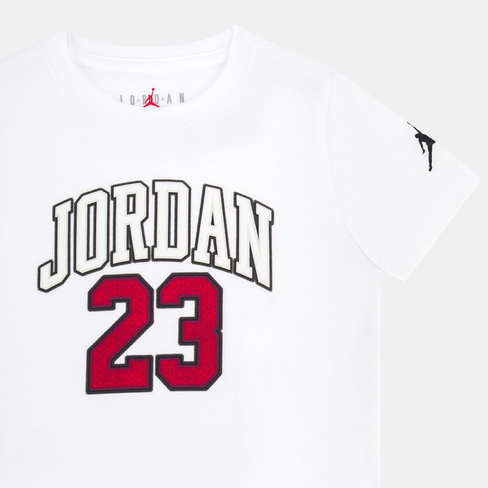 Jordan Kids' Logo T-Shirt and Pants Set White image number 1