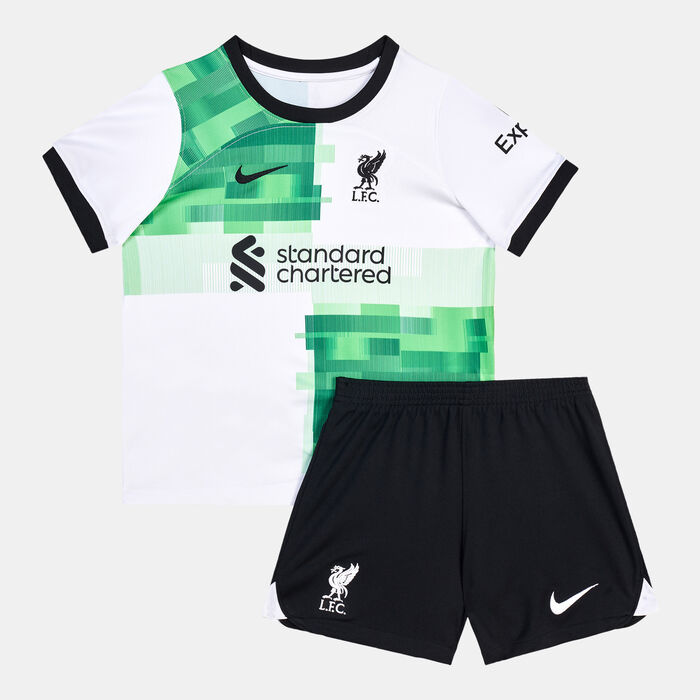 Nike Kids' Liverpool FC Dri-FIT Away Kit - 2023/24 (Younger Kids) White Nike Kids' Liverpool FC Dri-FIT Away Kit - 2023/24 (Younger Kids) White image number 0
