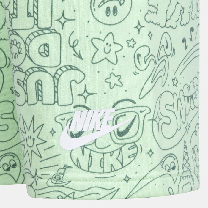 Nike Kids' Sportswear Graphic T-Shirt and Shorts Set Green Nike Kids' Sportswear Graphic T-Shirt and Shorts Set Green image number 3