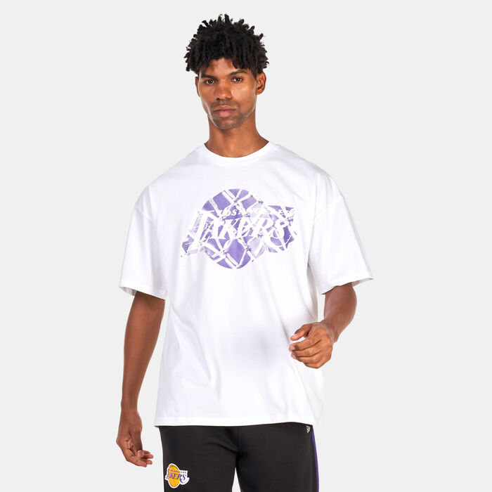 New Era Men's LA Lakers NBA Infill Logo T-Shirt White New Era Men's LA Lakers NBA Infill Logo T-Shirt White image number 0