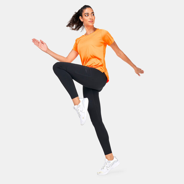Nike Women's Dri-FIT Race T-Shirt Orange Nike Women's Dri-FIT Race T-Shirt Orange image number 2