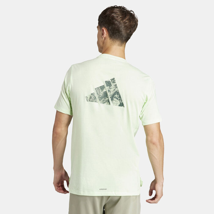 adidas Men's Logo Training T-Shirt Green adidas Men's Logo Training T-Shirt Green image number 1