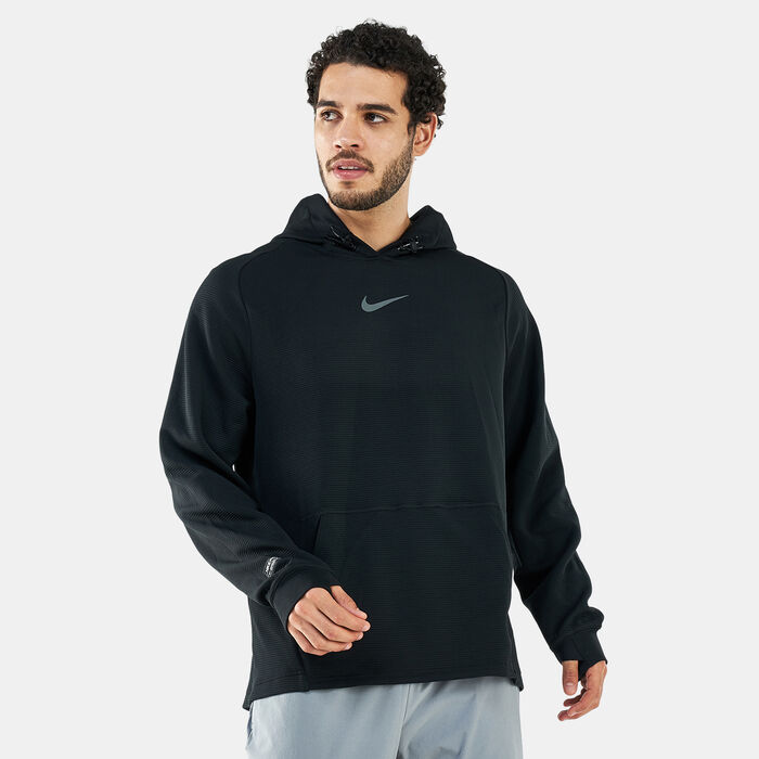 Nike Men's Pro Fleece Pullover Hoodie Black Nike Men's Pro Fleece Pullover Hoodie Black image number 0