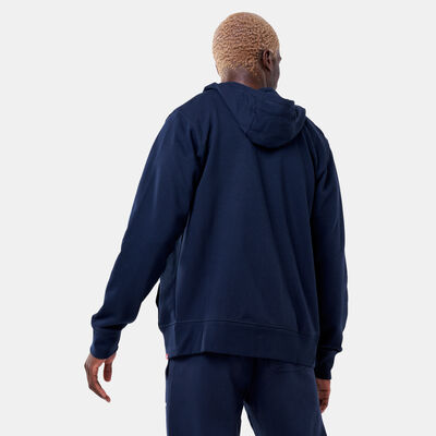 New Balance Men's Essentials Stacked Full-Zip Hoodie Blue