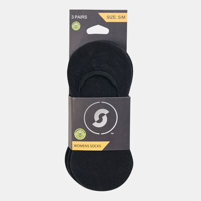 Sun and Sand Sports Women's Invisible Socks (3 Pack) - S/M Black Sun and Sand Sports Women's Invisible Socks (3 Pack) - S/M Black