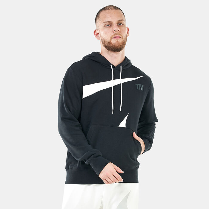 Nike Men's Sportswear Swoosh Pullover Semi-Brushed Back Hoodie Black Nike Men's Sportswear Swoosh Pullover Semi-Brushed Back Hoodie Black image number 0