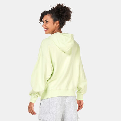 PUMA Women's Classics Oversized Pullover Hoodie Green