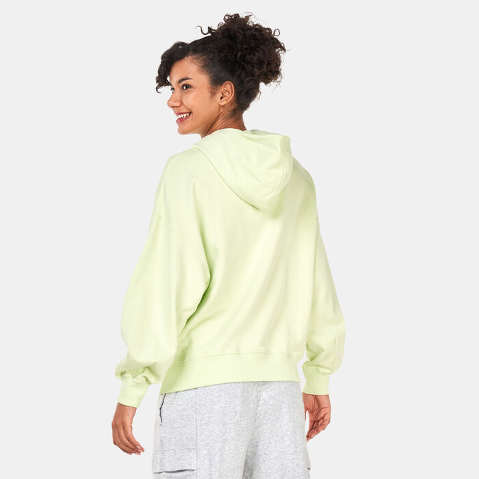 PUMA Women's Classics Oversized Pullover Hoodie Green image number 1