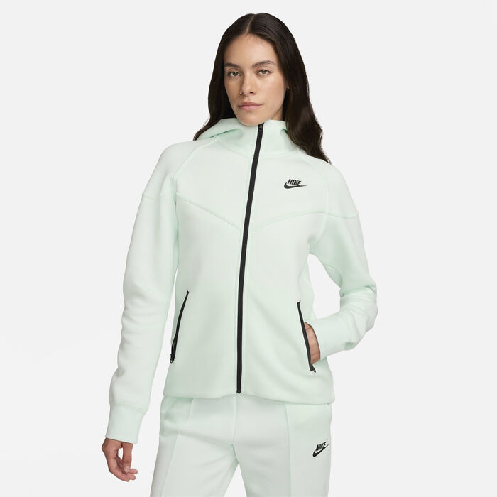 Nike Women's Sportswear Tech Fleece Windrunner Full-Zip Hoodie Green Nike Women's Sportswear Tech Fleece Windrunner Full-Zip Hoodie Green image number 0
