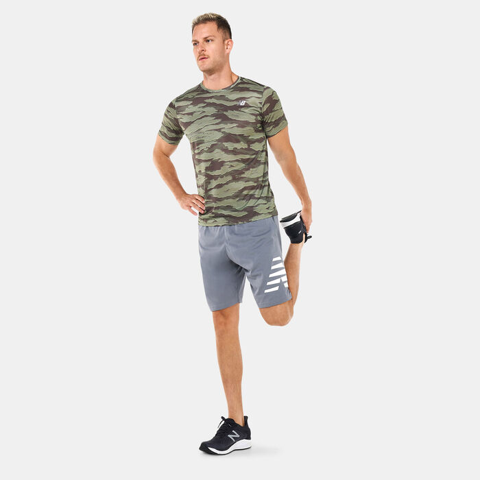 New Balance Men's Heathertech Shorts Grey New Balance Men's Heathertech Shorts Grey image number 2