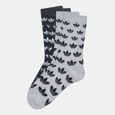 adidas Originals Men's Monogram Full Glitter Crew Socks Black adidas Originals Men's Monogram Full Glitter Crew Socks Black
