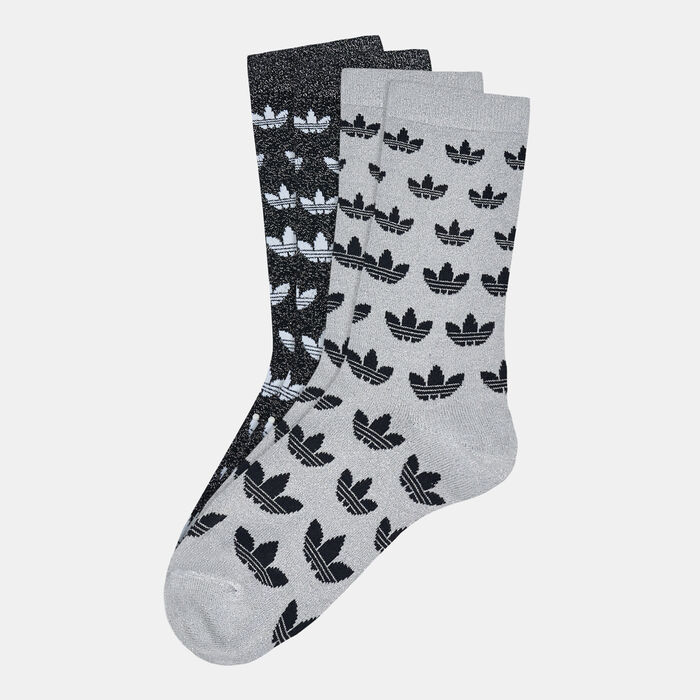 adidas Originals Men's Monogram Full Glitter Crew Socks Black adidas Originals Men's Monogram Full Glitter Crew Socks Black image number 0
