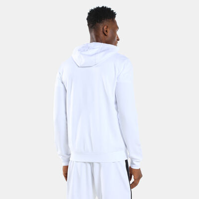 EA7 Emporio Armani Men's Train Logo Series Extended Logo Hoodie White