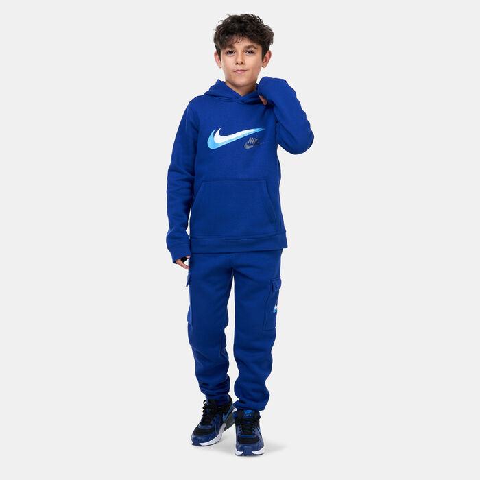 Nike Kids' Sportswear Fleece Graphic Cargo Trousers Blue Nike Kids' Sportswear Fleece Graphic Cargo Trousers Blue image number 2