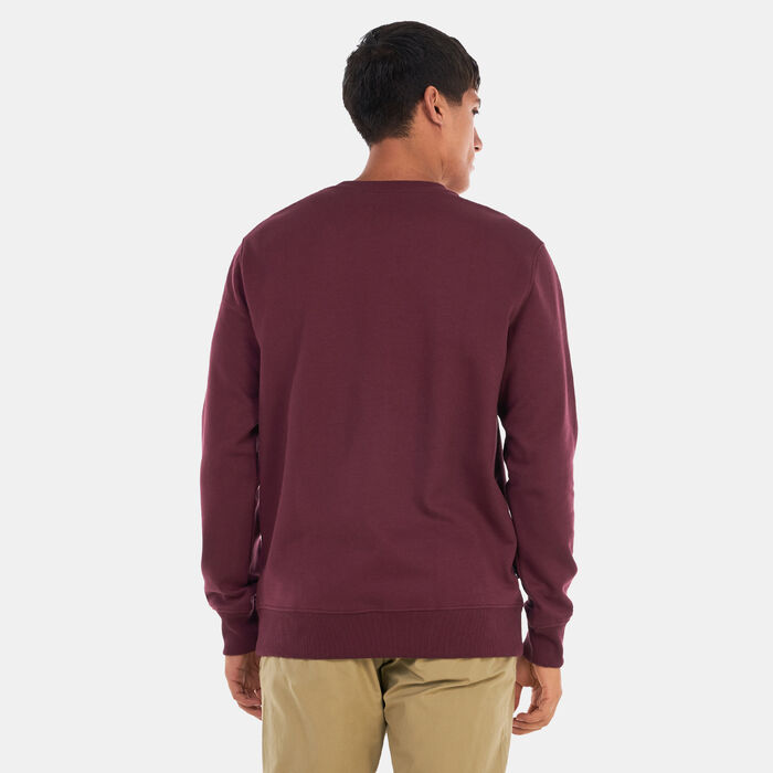 Timberland Men's Chest Logo Sweatshirt Red Timberland Men's Chest Logo Sweatshirt Red image number 1