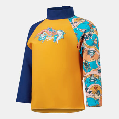 Speedo Kids' Long Sleeve Printed Rashguard yellow