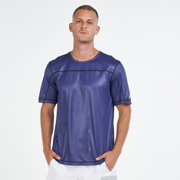 adidas Men's For The Oceans Primeblue T-Shirt Silver adidas Men's For The Oceans Primeblue T-Shirt Silver image number 0