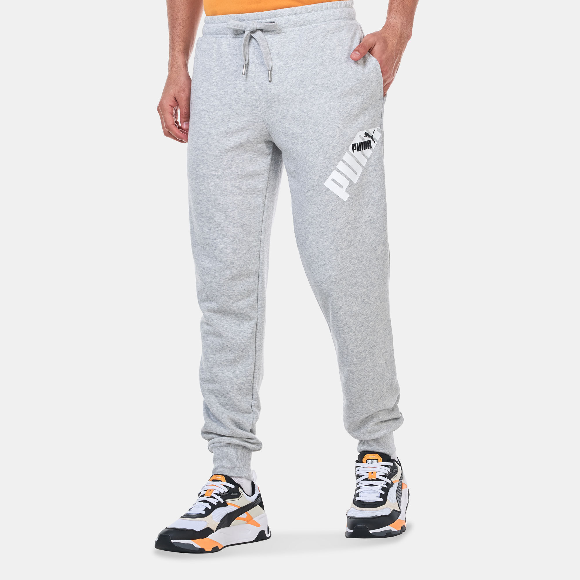 Men s Power Graphic Sweatpants Grey PUMA in Qatar SSS