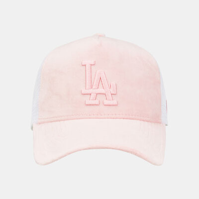 New Era Women's MLB Los Angeles Dodgers A-Frame Trucker Cap Pink New Era Women's MLB Los Angeles Dodgers A-Frame Trucker Cap Pink