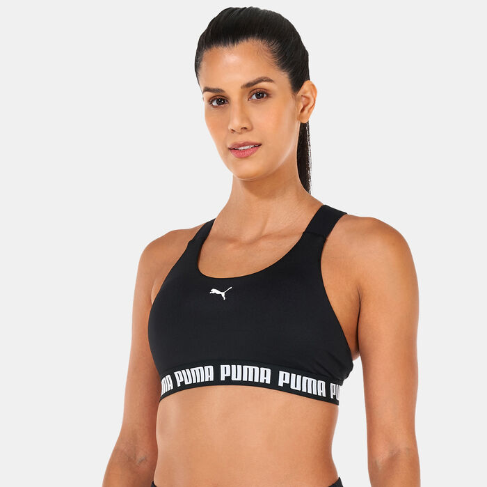 PUMA Women's Feel It Mid Impact Sports Bra Black PUMA Women's Feel It Mid Impact Sports Bra Black image number 0