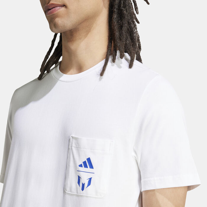 adidas Men's Messi Graphic T-Shirt White adidas Men's Messi Graphic T-Shirt White image number 3