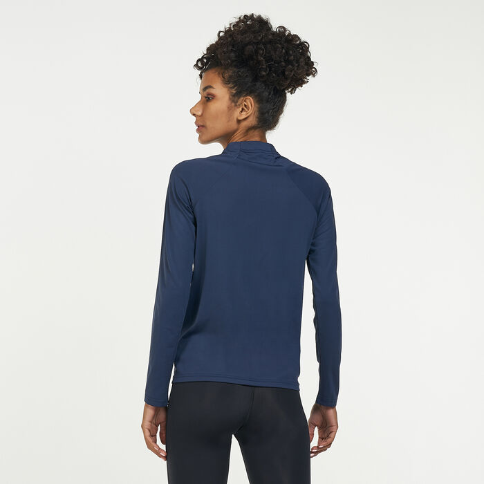Nike Swim Women's Essential Long Sleeve Hydroguard Rashguard Blue Nike Swim Women's Essential Long Sleeve Hydroguard Rashguard Blue image number 1