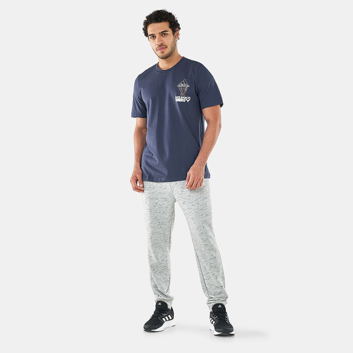 adidas Men's Essentials Melange Pants Grey adidas Men's Essentials Melange Pants Grey image number 2