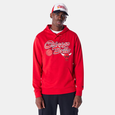 New Era Men's NBA Chicago Bulls Script Hoodie Red
