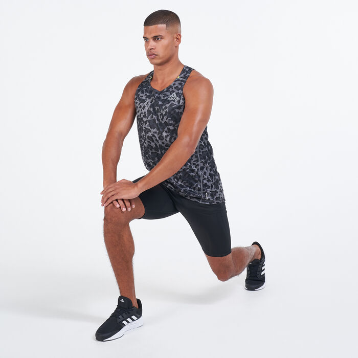 adidas Men's Fast Primeblue Tank Top White adidas Men's Fast Primeblue Tank Top White image number 2