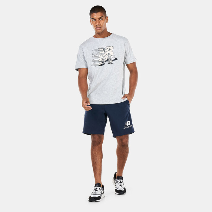 New Balance Men's Essentials Monumental Graphic T-Shirt Grey New Balance Men's Essentials Monumental Graphic T-Shirt Grey image number 2