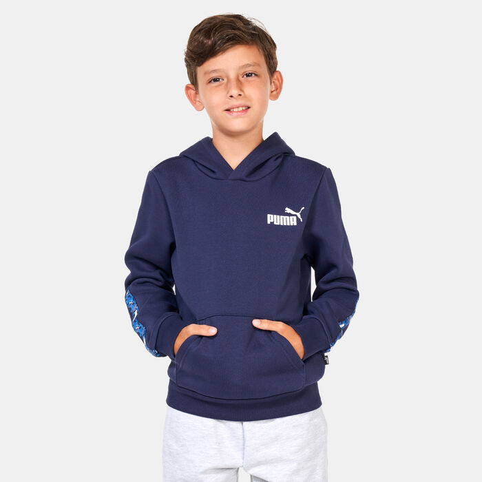 PUMA Kids' Essentials Tape Camo Hoodie Blue PUMA Kids' Essentials Tape Camo Hoodie Blue image number 0