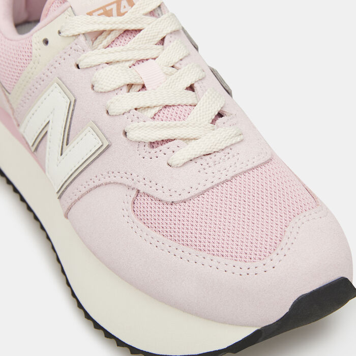 New Balance Women's 574+ Shoes Pink image number 4