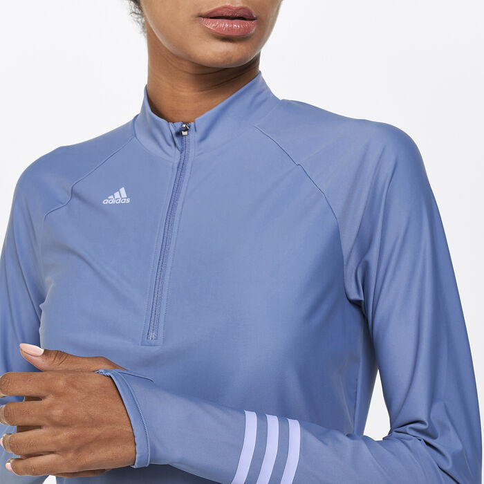 adidas Women's 3-Stripes Swimming Top Blue image number 6