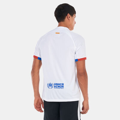 Nike Men's Dri-FIT F.C. Barcelona Stadium Away Football Jersey - 2023/24 White Nike Men's Dri-FIT F.C. Barcelona Stadium Away Football Jersey - 2023/24 White