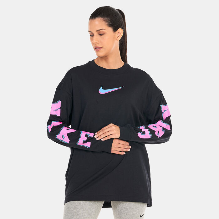 Nike Women's Sportswear Long Sleeves T-Shirt Black Nike Women's Sportswear Long Sleeves T-Shirt Black image number 0