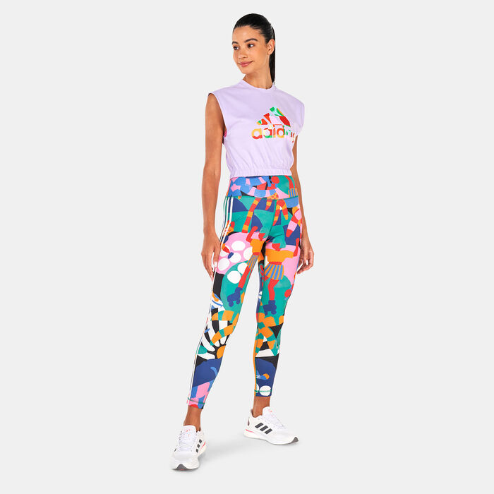 adidas Women's X FARM Rio Sleevess T-Shirt Purple adidas Women's X FARM Rio Sleevess T-Shirt Purple image number 2