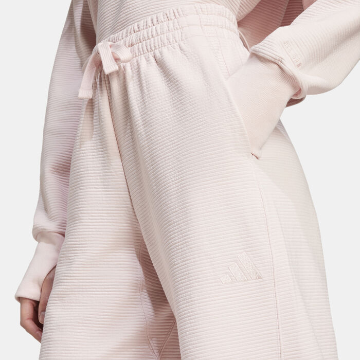 adidas Women's ALL SZN 7/8 Wide Leg Joggers Pink adidas Women's ALL SZN 7/8 Wide Leg Joggers Pink image number 3