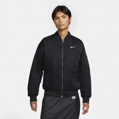 Nike Women's Sportswear Reversible Varsity Bomber Jacket Black Nike Women's Sportswear Reversible Varsity Bomber Jacket Black